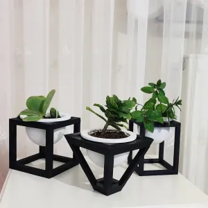 Rectangular, triangle, square decorative flower pot