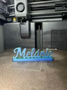 Custom Name Melánie Sign–Elegant Script Name Plate