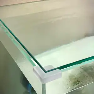Corner Aquarium Vaporizer Glass Holder - With Hose Channel -