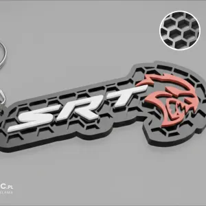 SRT hellcat logo keychain
