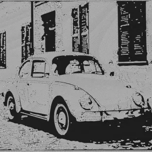 HueForge Beetle VW 1300 Black and White version decorative