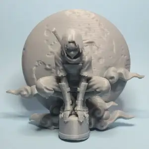 naruto crouching infront of moon