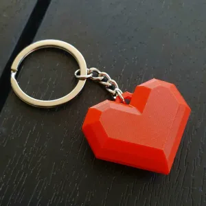 Poly Heart Key Chain