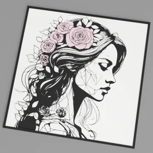 Girl with Roses – Wall Decoration V1