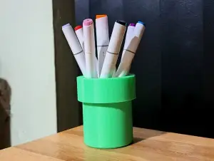 Pen holder pipe super mario