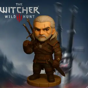 Geralt of Rivia The witcher Chibi