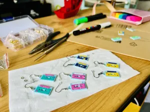 80's cassette earring