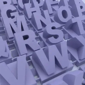 3D Name from letters - Standard font