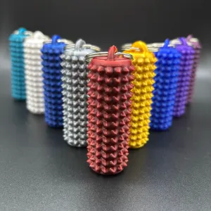 Ergonomic Cylinder Fidget Keychain | Stress Relief