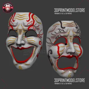 Comedy and Tragedy Theater Mask Set - Halloween Cosplay Mask