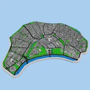 莫斯科中心城区 沙盘微缩模型 Moscow City Center - Scale Model