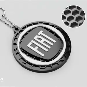 Fiat logo keychain