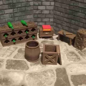 Barrel, Crate - Opened - Supportless