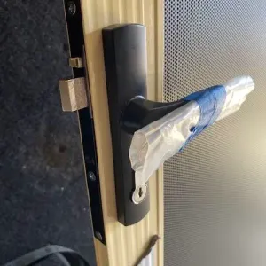 Security Door Lock Cut Out Template with handle height ref