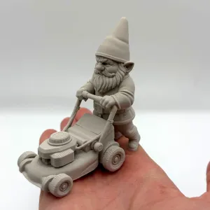 Lawn Mower Garden Gnome