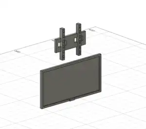 1/18 TÉLÉVISION AVEC SUPPORT / TV WITH WALL SUPPORT