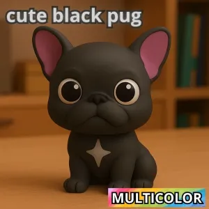 CUTE BLACK PUG