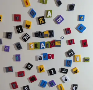 Lowercase Ransom Note Wall Magnets