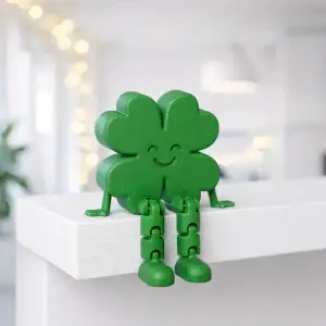 Cloverleaf Flexi Figure | Articulated Lucky Shamrock
