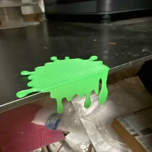 Stain dripping from the edge
