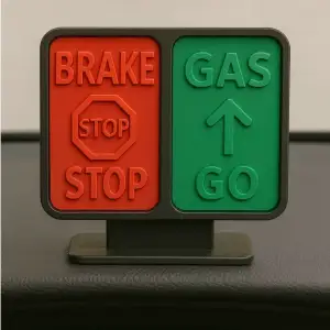 BRAKE-GAS REMINDER