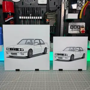 BMW E30 M3 - Hueforge - 3 Colors
