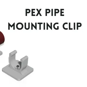 PEX Pipe Mounting Clip — Snap Fit with Central Screw Hole
