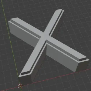 X-shaped container 10/10 cm, 2mm wall