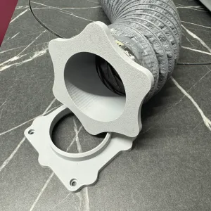 Exhaust adapter for Falcon 2 laser.