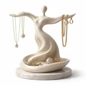Elegance in Motion: Abstract Goddess Jewelry Organizer