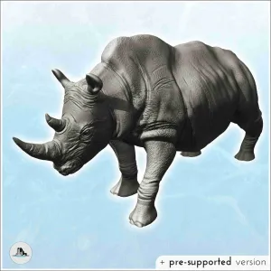 African rhinoceros with horn (19) - miniatures animal RPG ta