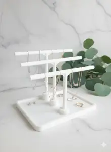 Premium Jewelry Display - Triple Level Organizer with Tray