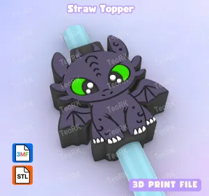 Straw Topper TOOTHLESS - HOW TO TRAIN YOUR DRAGON