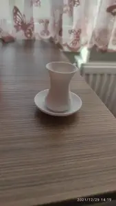 Turkish Tea Glass Cup and Saucer