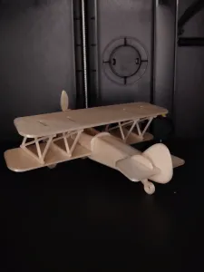 "Biplano Clásico Impreso en 3D"