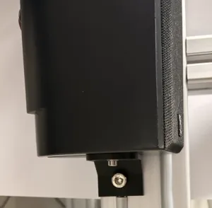 Speaker mount for extruded aluminum