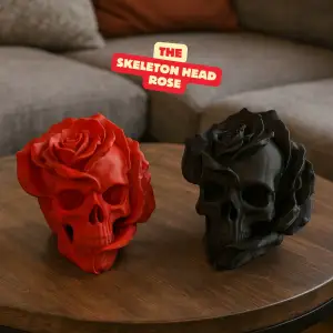 THE SKELETON HEAD ROSE / FORBIDDEN ROSE / GOTHIC DECOR