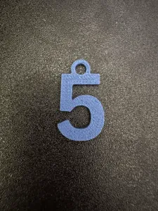 Number Keychain 5