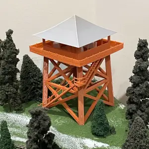 HO Scale (1:87) Fire Watch Tower (45.5 and 60 Feet Versions)