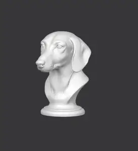 Dachshund Dog Bust