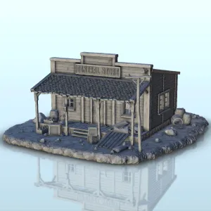 General store with canopy - Terrain scenery West Old Western