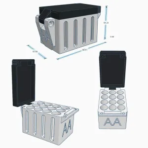 AA battery holder for travel