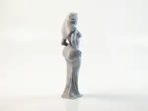 Elegant Woman in Gown Figurine Female Figure 3D Printable