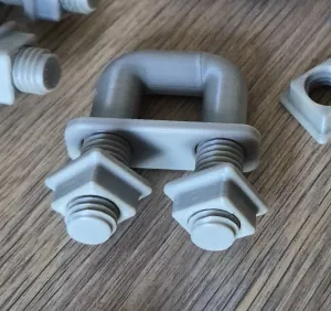 Fixations U 'M12' - Printed PLA 0.16 - Custom Support -Vert