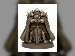 Bone Armored Champion Wide Cloak Folds