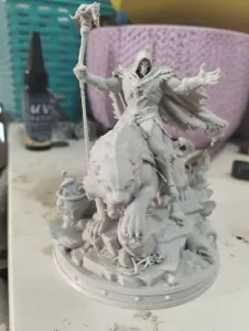 SKELETOR CON SU PANTERA20 CM
