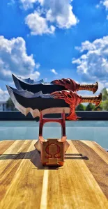 GOD OF WAR KRATOS BLADE OF CHAOS KONTROLÖR STANDI