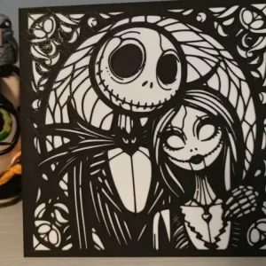Canvas Jack Skellington y Sally