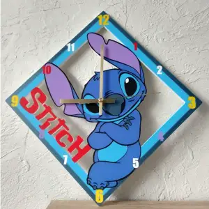 Stitch - wall clock colorful