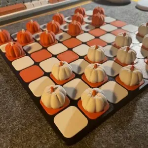 Magnetic Pumpkin Checkers
